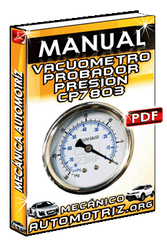 Manual de Instrucciones para el Vacuométro, Probador de Presión CP7803