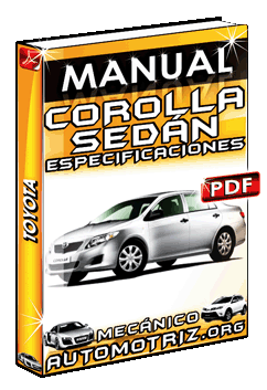 Manual de Toyota Corolla Sedán Especificaciones